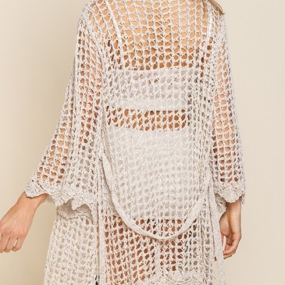 ✨FABULOUS! POL OPEN WEAVE CARDIGAN SWEATER - Picture 5 of 5